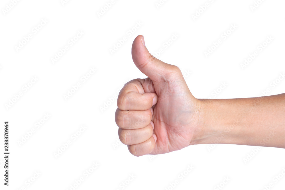 Isolated image of human hand sign or symbol in white background Isolated image of human hand sign or symbol in white background