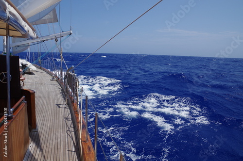 3125 Blue ocean during Atlantic Ocean crossing on sailboat