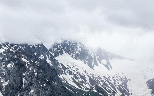 Dombay, Karachay-Cherkess Republic, Dombay mountain Chotcha in summer, beautiful mountain landscape © Igor Luschay