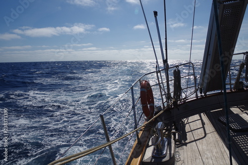 3294 Blue ocean seen from sailboat during Atlantic Ocean crossing
