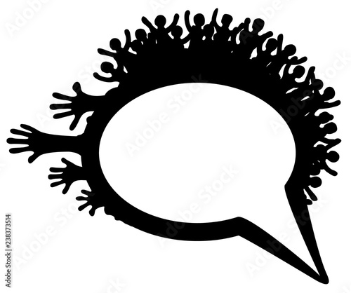 Speech Bubble Peoples Outline