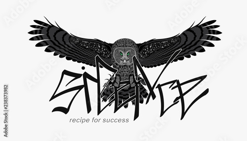 slogan with an owl