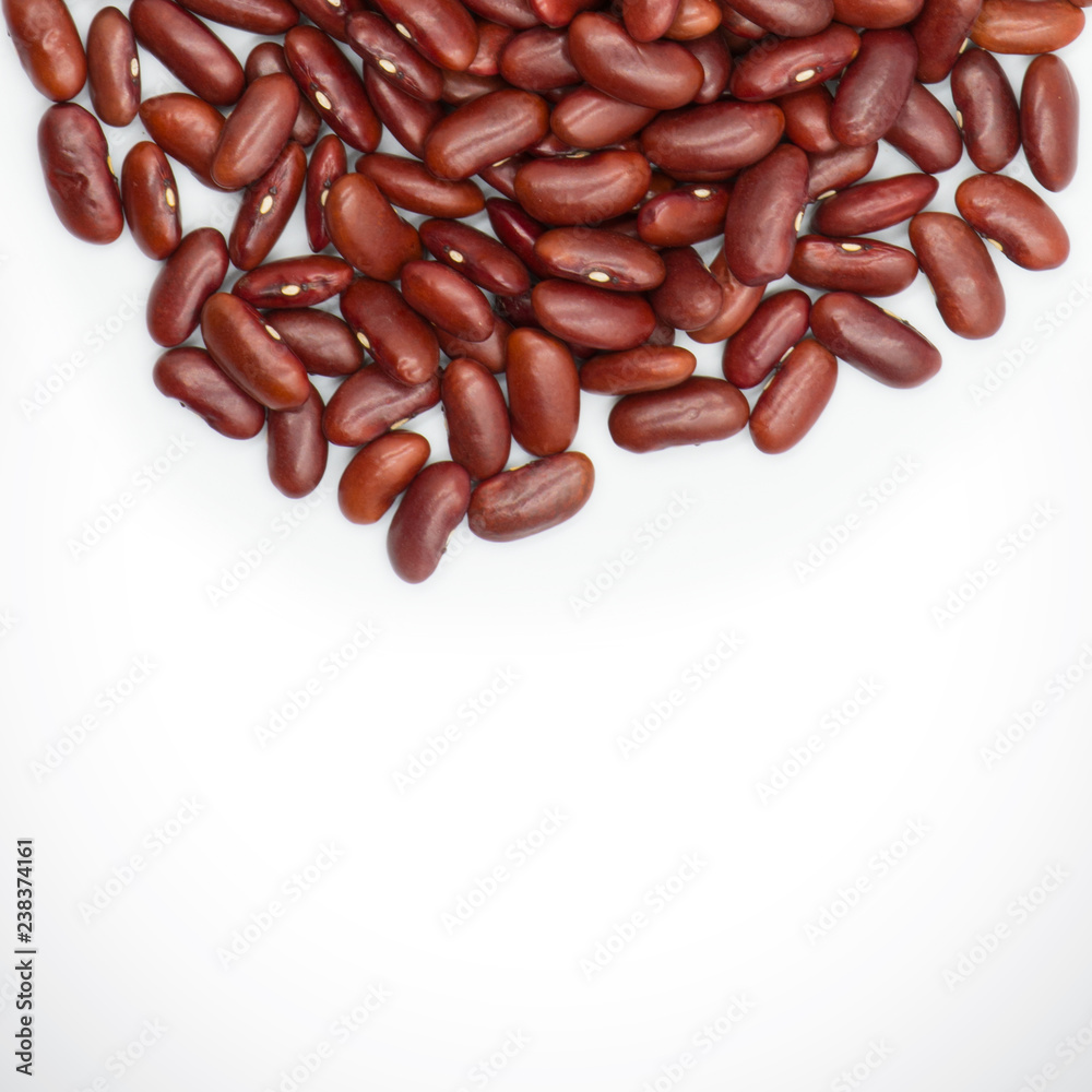 Red Bean For cooking and desserton the White Blackground Red Bean For cooking and desserton the White Blackground