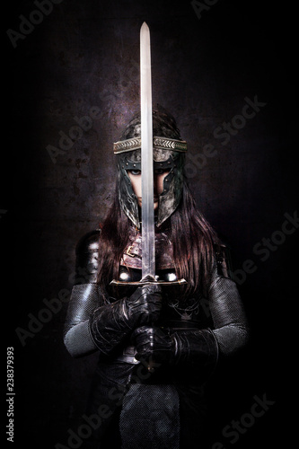 Portrait of a medieval warrior