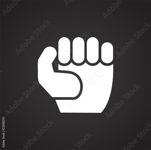 Fist icon on white background for graphic and web design, Modern simple vector sign. Internet concept. Trendy symbol for website design web button or mobile app