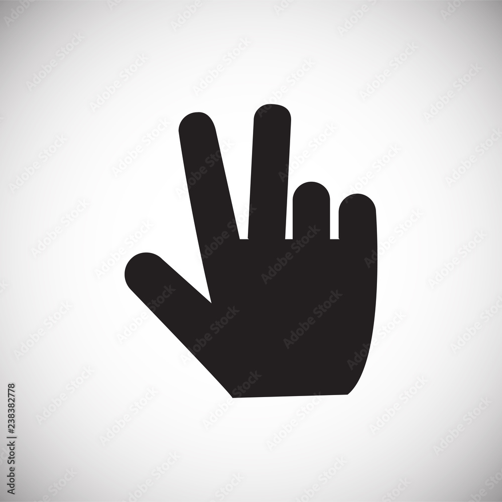 Victory gesture icon on white background for graphic and web design, Modern simple vector sign. Internet concept. Trendy symbol for website design web button or mobile app Victory gesture icon on white background for graphic and web design, Modern simple vector sign. Internet concept. Trendy symbol for website design web button or mobile app