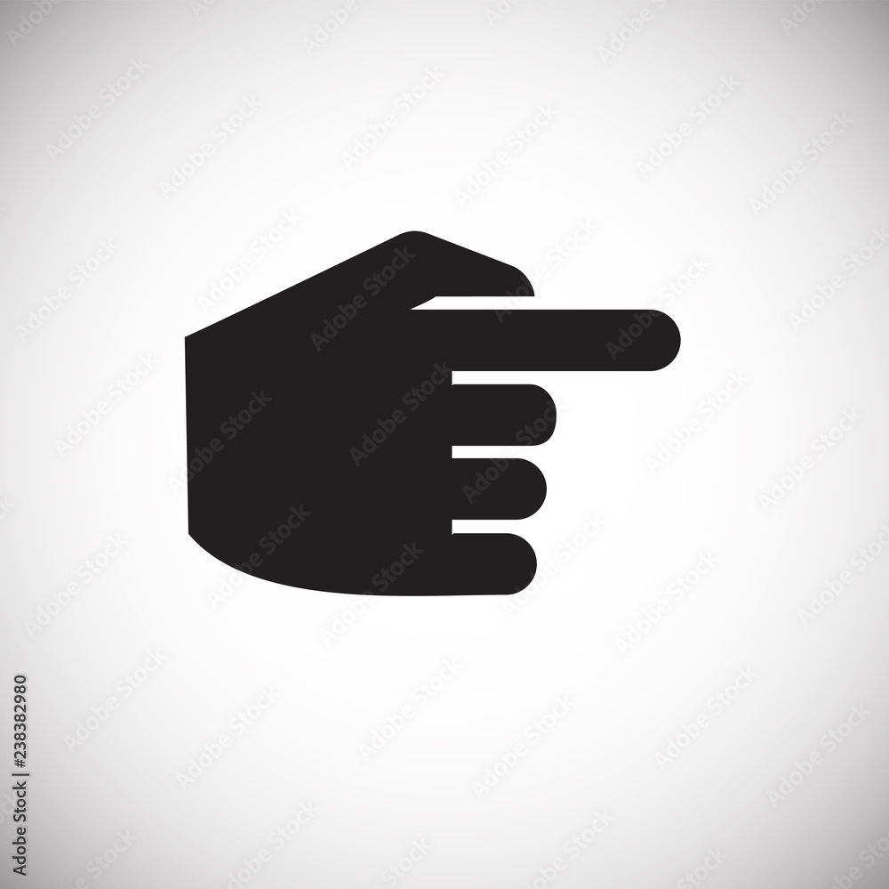 Pointer gesture icon on white background for graphic and web design, Modern simple vector sign. Internet concept. Trendy symbol for website design web button or mobile app Pointer gesture icon on white background for graphic and web design, Modern simple vector sign. Internet concept. Trendy symbol for website design web button or mobile app