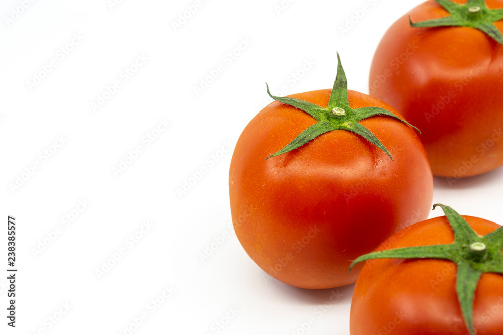 Ripe tomato isolated on white background. Ripe tomato isolated on white background.