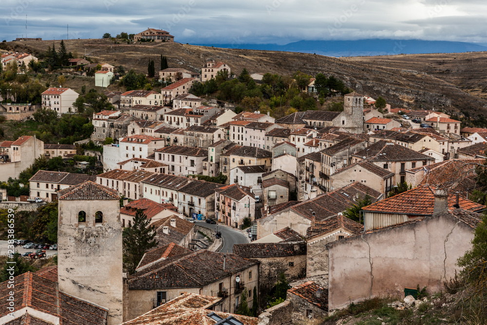 General view of Sepulveda, Segovia. Castilla Leon, Spain