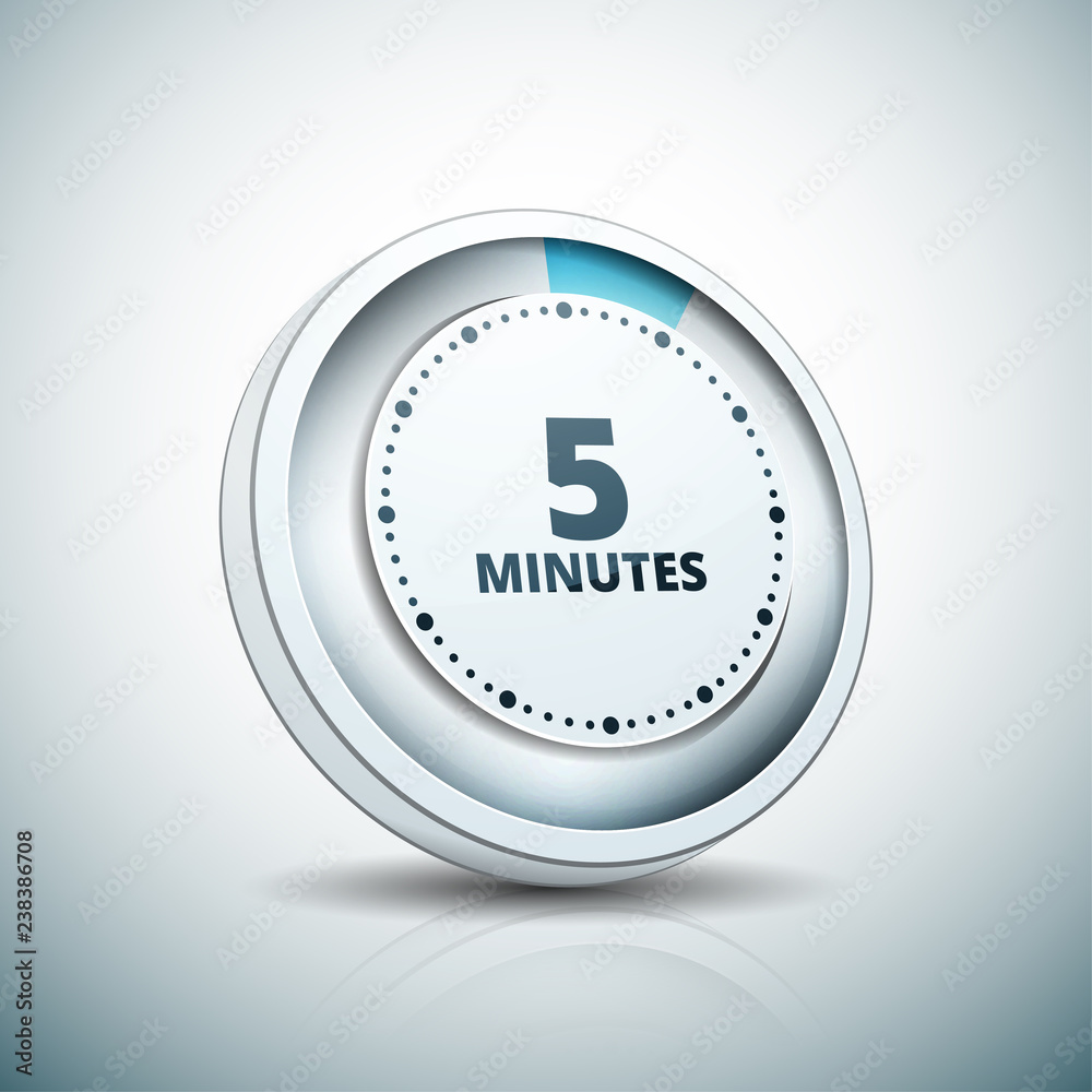 5 Minutes Time button illustration