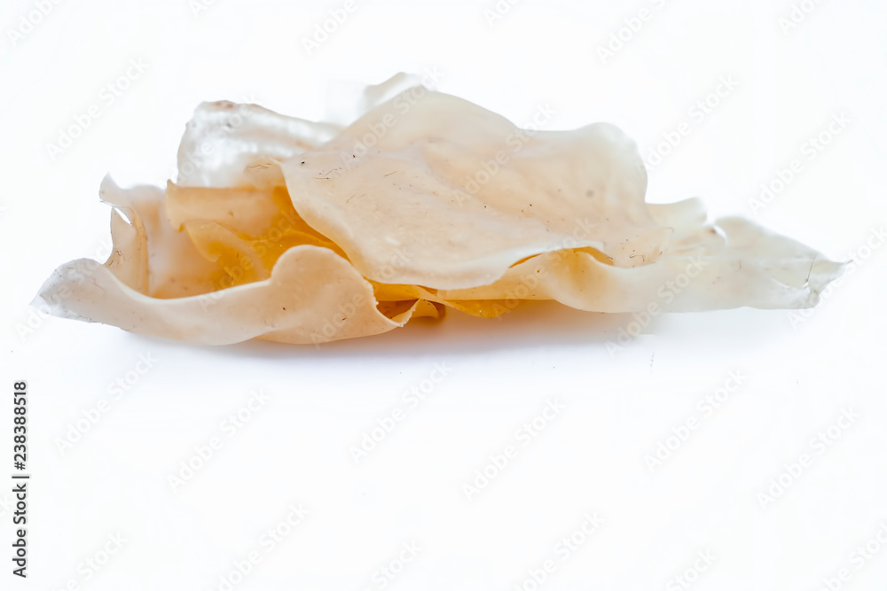 Popular Indian and Asian crispy snack dish i.e. Raw uncooked Papad or rice flour papadum in a hamper isolated on white. Popular Indian and Asian crispy snack dish i.e. Raw uncooked Papad or rice flour papadum in a hamper isolated on white.