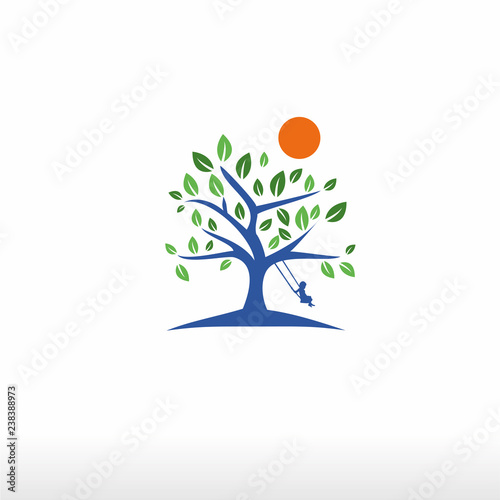 children learn and Tree Kids Logo playful