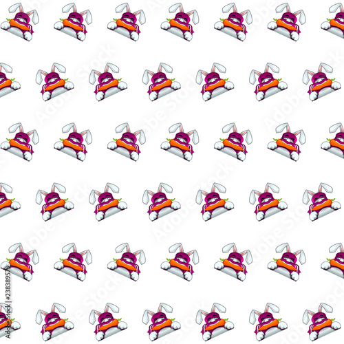 Ninja rabbit - sticker pattern 12