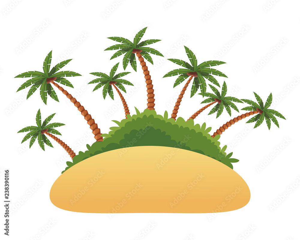 Obraz premium island palm tree
