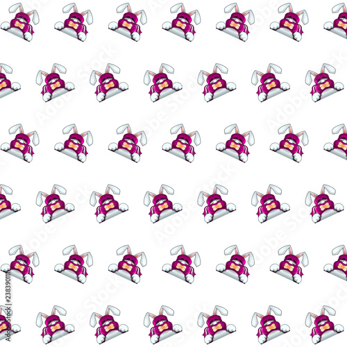 Ninja rabbit - sticker pattern 27