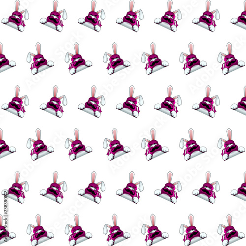 Ninja rabbit - sticker pattern 28