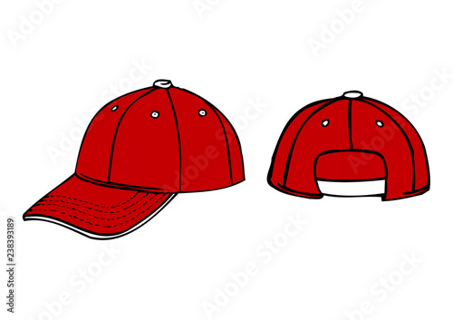 baseball cap red vector graphics clipart
