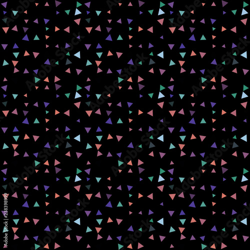 Abstract seamless pattern background with multi-colored varied triangles.