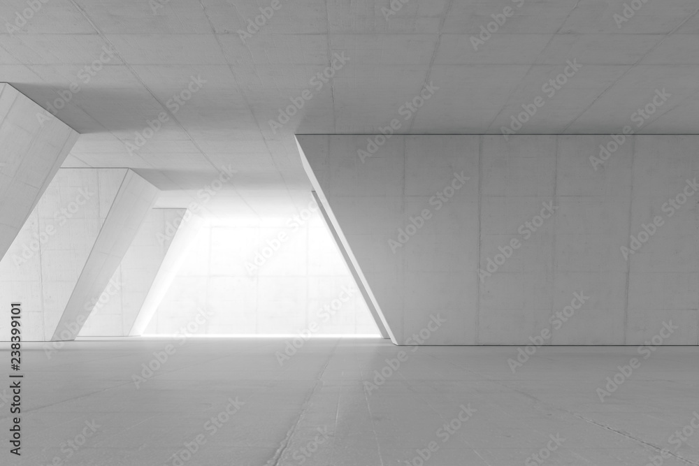 Abstract Empty space with white wall. Modern blank showroom with floor. Future concept. 3d rendering. Abstract Empty space with white wall. Modern blank showroom with floor. Future concept. 3d rendering.