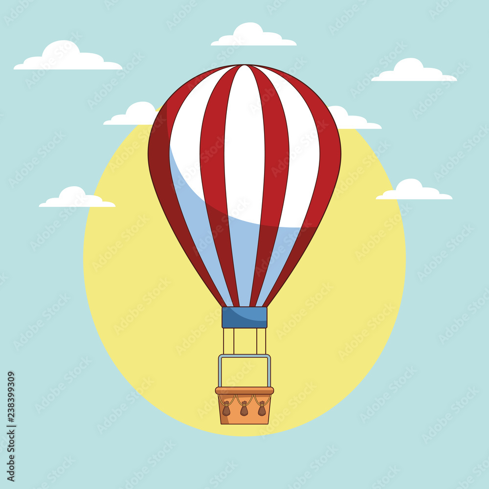 Fototapeta premium hor air balloon cartoon
