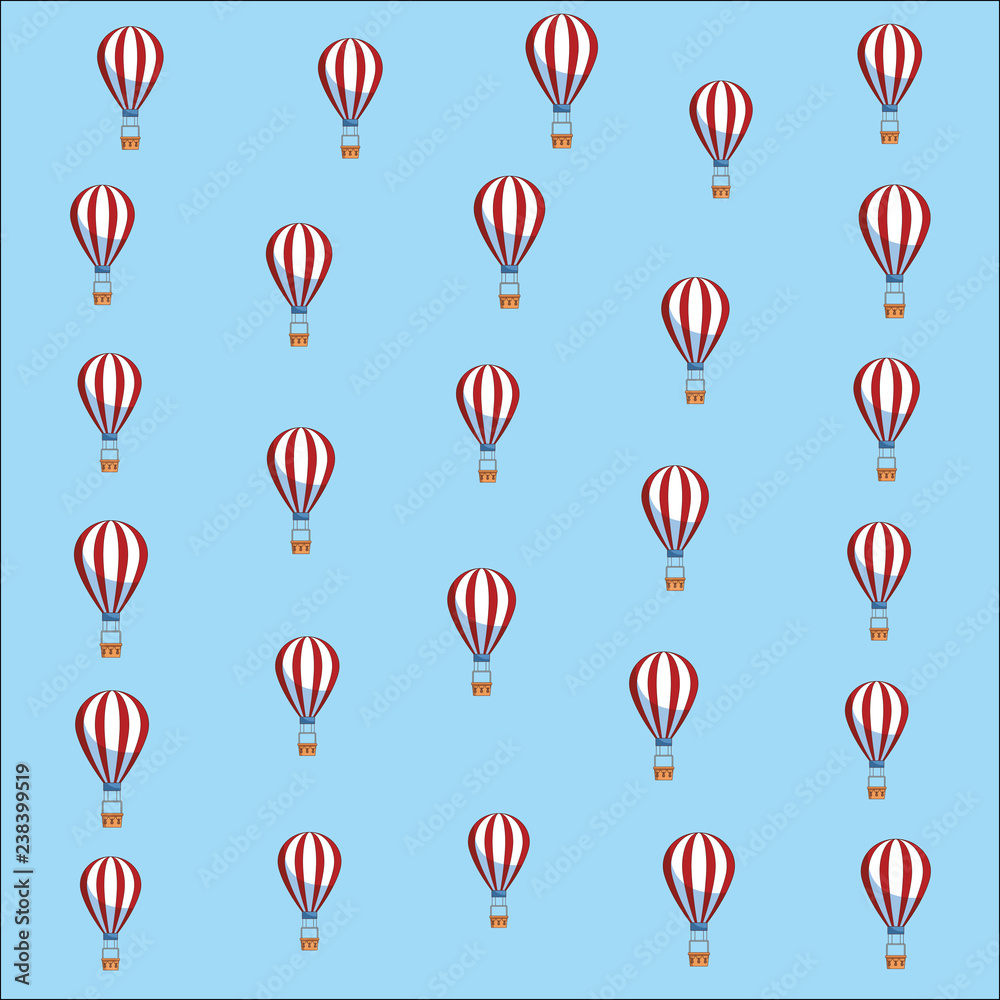 hor air balloon pattern cartoon