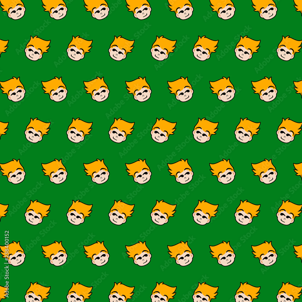 Fototapeta premium Little boy - emoji pattern 28