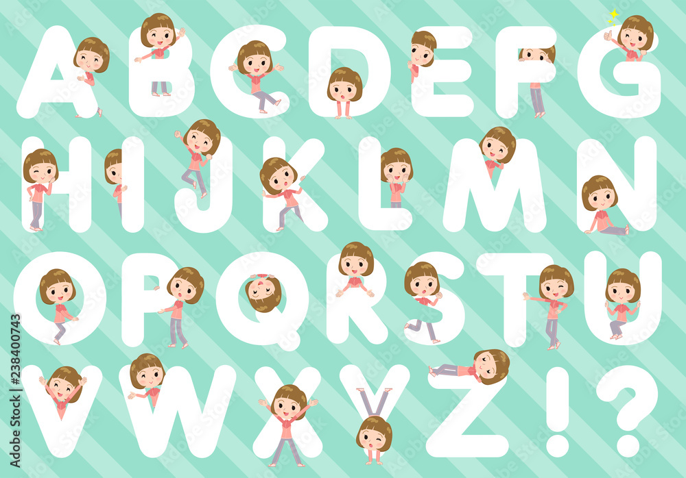 Obraz premium Straight bangs women Sportswear_A to Z