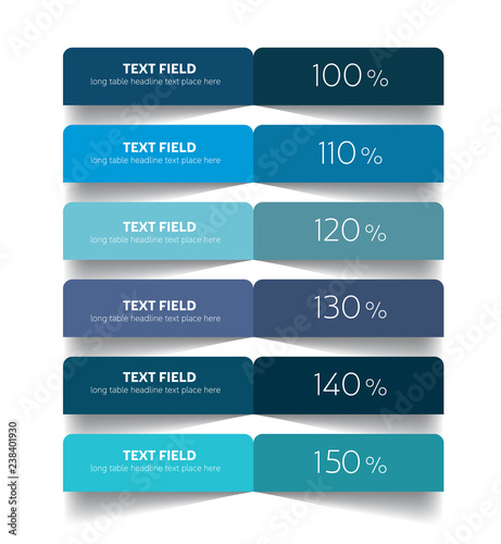 Table, chart, schedule design template. Vector banner.