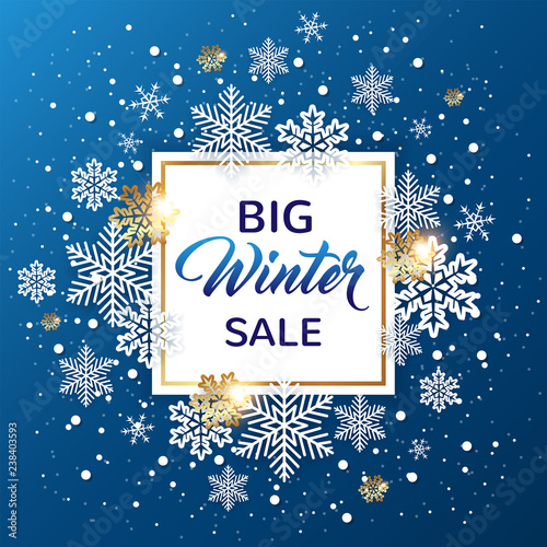 Blue Christmas Background for winter sale
