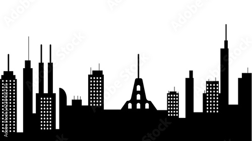 City scape silhouette icon. Element of cityscapes illustration. Signs and symbols icon can be used for web  logo  mobile app  UI  UX