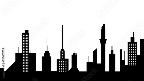 City scape silhouette icon. Element of cityscapes illustration. Signs and symbols icon can be used for web, logo, mobile app, UI, UX