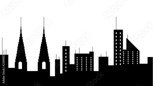 City scape silhouette icon. Element of cityscapes illustration. Signs and symbols icon can be used for web, logo, mobile app, UI, UX