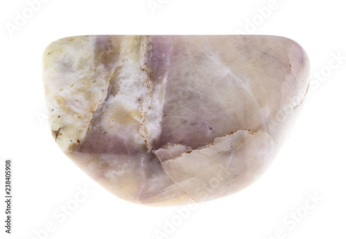 polished cancrinite gem stone on white photo