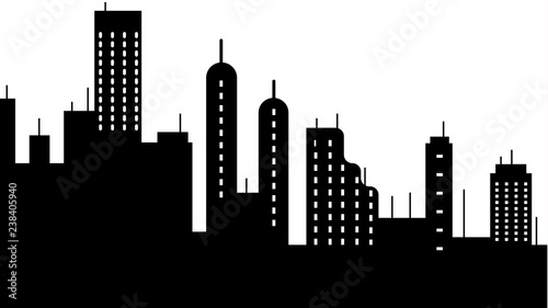 City scape silhouette icon. Element of cityscapes illustration. Signs and symbols icon can be used for web, logo, mobile app, UI, UX