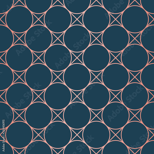 Pattern. Endless. Seamless Pattern. Vector Lines. Trendy Copper Look.