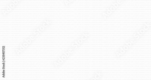 Binary code black and white background with digits one and zero on screen. Format 16 9.