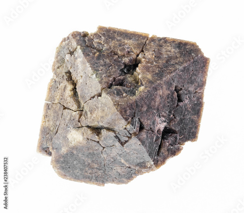 rough zircon crystal stone on white photo