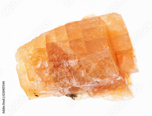 raw chabazite stone on white photo