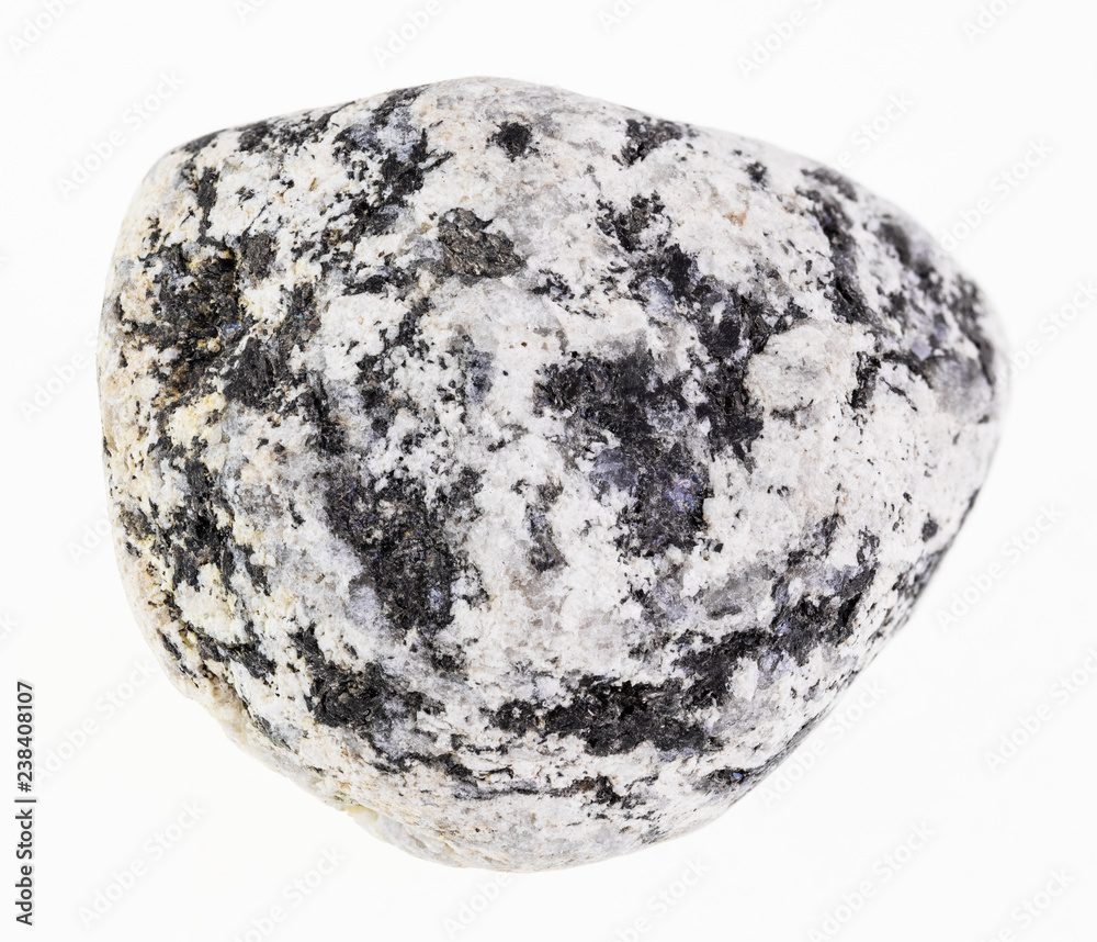 tumbled Diorite stone on white tumbled Diorite stone on white