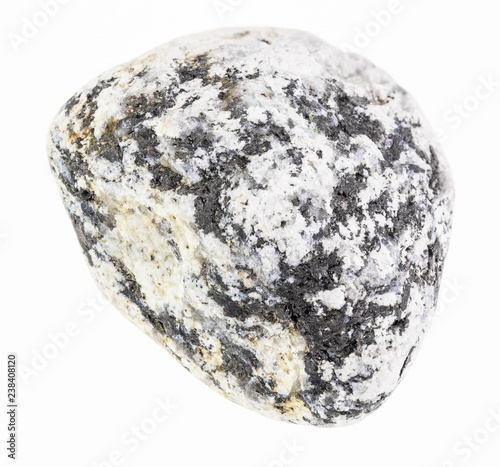 pebbe of Diorite stone on white