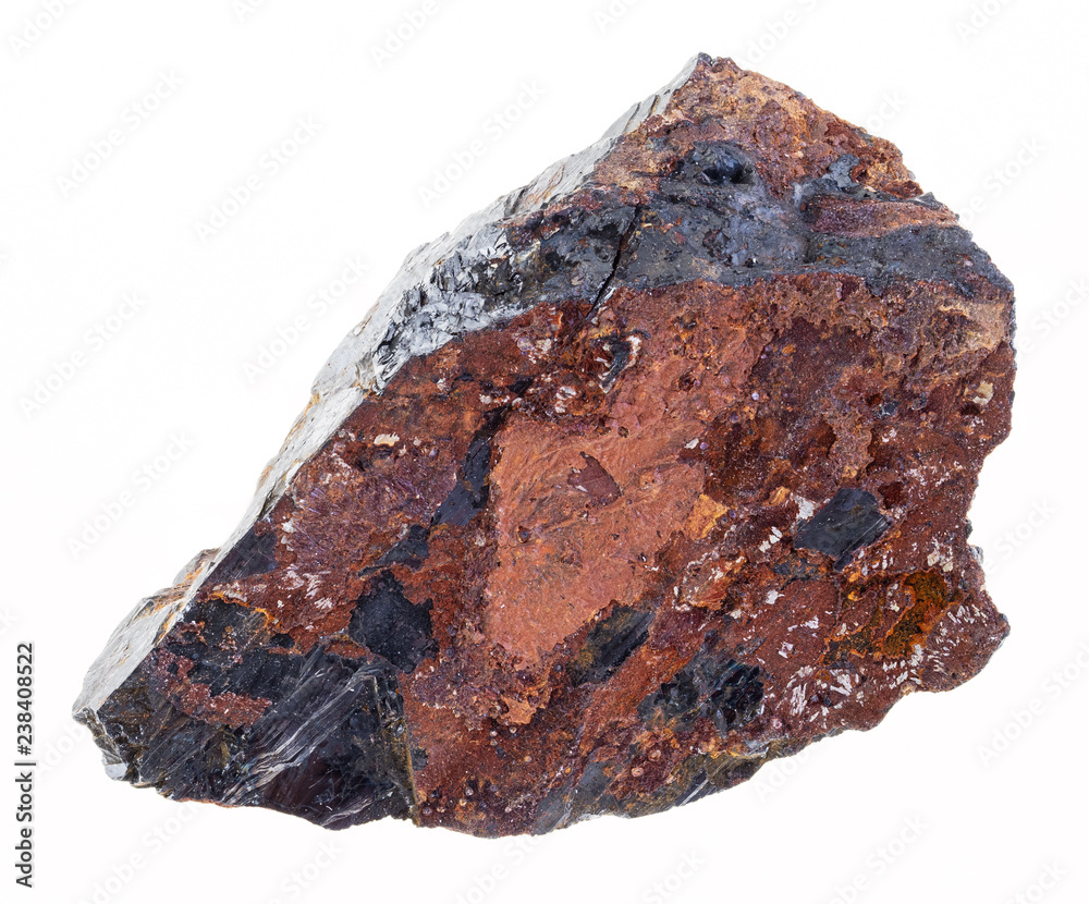 raw wolframite (tungsten ore) stone on white Stock Photo | Adobe Stock