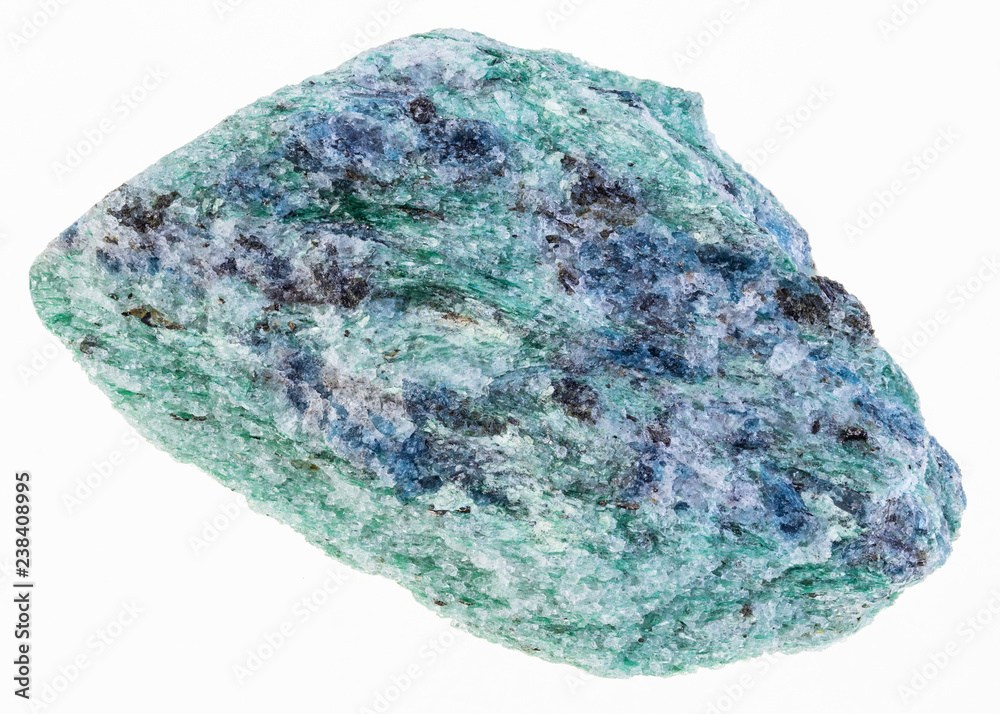 raw fuchsite (chrome mica) stone on white raw fuchsite (chrome mica) stone on white