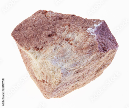 raw calcareous sandstone stone on white
