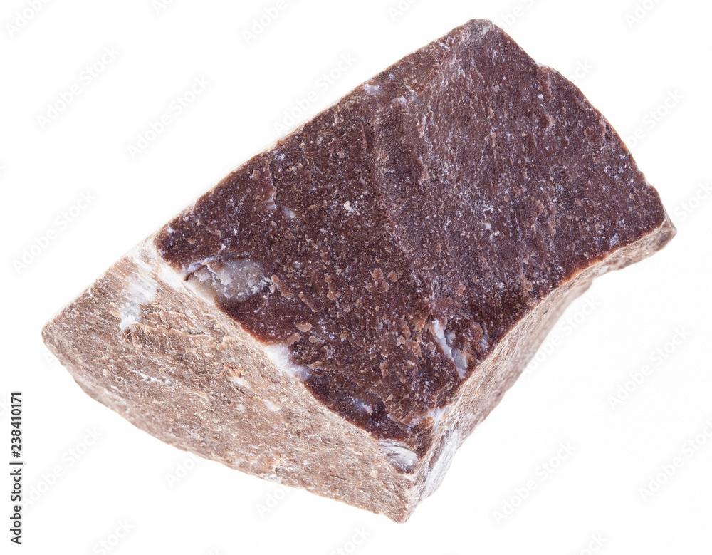 rough red marble stone on white rough red marble stone on white