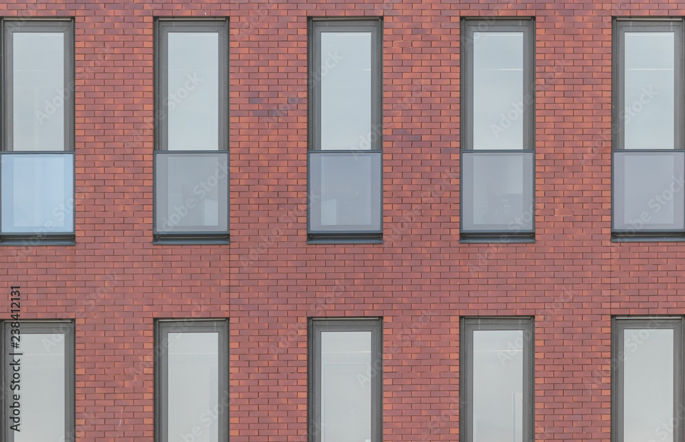 flat view of windows pattern building apartment.