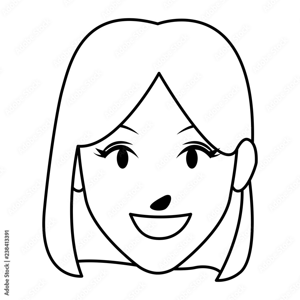 cute woman face cartoon cute woman face cartoon