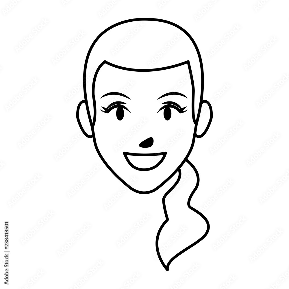 cute woman face cartoon cute woman face cartoon