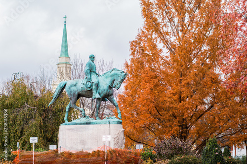 Confederate Statue in Downtown Park