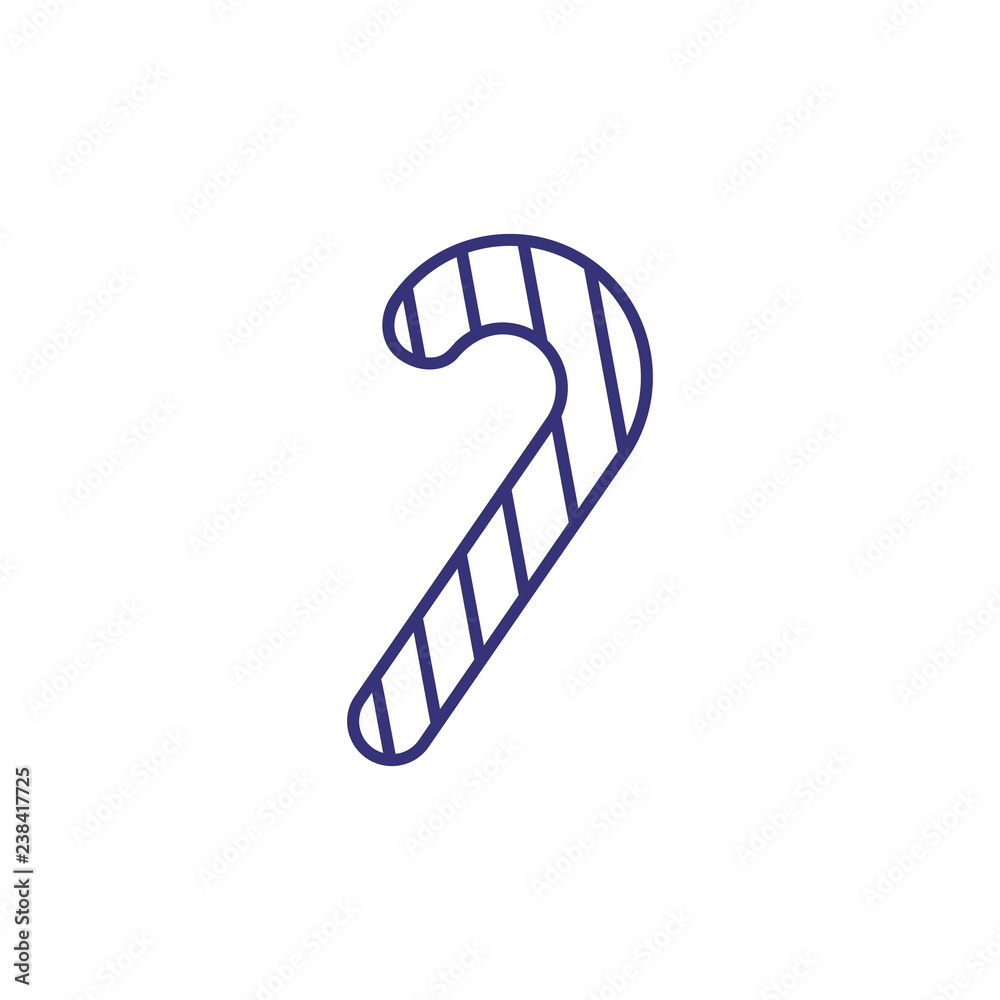 Christmas candy cane line icon. Treat, sweet food, lollipop. Christmas concept. Vector illustration can be used for topics like holidays, food, dessert Christmas candy cane line icon. Treat, sweet food, lollipop. Christmas concept. Vector illustration can be used for topics like holidays, food, dessert