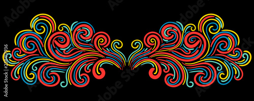 Abstract curly element for design, swirl, curl. Vector illustration.   